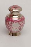 KEEPSAKE METAL SMALL URN
ITEM NO. 6104
DESCRIPTION:-  BRASS SMALL URN.
SIZE:- 8 CMS.
CAPACITY:-   ML
FINISH:-  PINK NICKEL ENGRAVED.
PRICE:-
PACKING :- SINGLE BOX UNDER 48 PCS MASTER CARTON.

Keywords: FUNERAL URN