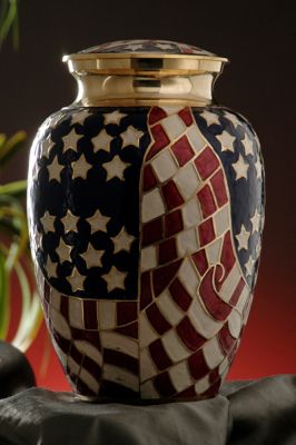 METAL CREMATION ADULT URN
ITEM NO. 6579
DESCRIPTION:- METAL CREMATION URN
SIZE:- 25 CM.
CAPACITY:- 3.50 ML
FINISH:-  ENGRAVE US FLAG
PRICE:- 
PACKING:- SINGLE BOX STYRO FOAM UNDER 4 PCS MASTER CARTON.

Keywords: FUNERAL URN