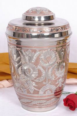 METAL CREMATION ADULT URN
ITEM NO. 6672
DESCRIPTION:- METAL CREMATION URN
SIZE:- 27 CM.
CAPACITY:- 3.50 ML
FINISH:- COPPER NICKLE ENGRAVE WORK
PRICE:- 
PACKING:- SINGLE BOX STYRO FOAM UNDER 4 PCS MASTER CARTON.

Keywords: FUNERAL URN