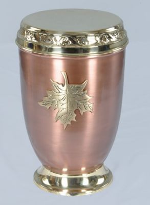 ITEM NO. 6726
DESCRIPTION:- BRASS URN
SIZE:- 30 CMS.
CAPACITY:-3.50 ML
FINISH:- SHINING POLISH TOP LID & BASE COPPER ANTIQUE LEAVES.
PRICE:-
PACKING:- SINGLE BOX STYRO FOAM UNDER 4 PCS MASTER CARTON
Keywords: FUNERAL URN