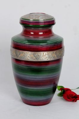 ALUMINIUM CREMATION URN
ITEM NO. 6756
MATERIAL:- ALUMINIUM
DESCRIPTION:- METAL CREMATION URN
SIZE:- 25 CM.
CAPACITY:- 3.50 ML
FINISH:- GREEN CLASSIC RAINBOW 
PRICE:- 
PACKING:- SINGLE BOX STYRO FOAM UNDER 4 PCS MASTER CARTON.
Keywords: ADULT CREMATION URN