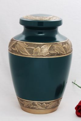 METAL CREMATION URN
ITEM NO. 7054
DESCRIPTION:- METAL CREMATION URN
SIZE:-  25 CM.
CAPACITY:- 3.50 ML
FINISH:- BLUE GREEN ENGRAVED BAND
PRICE:- 
PACKING:- SINGLE BOX STYRO FOAM UNDER 4 PCS MASTER CARTON

Keywords: FUNERAL URN