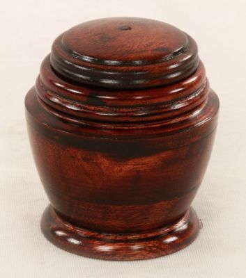 WOOD PET URN
ITEM NO. 7196
DESCRIPTION:- WOOD DESIGN PET URN.
SIZE:- 10X11 CM.
CAPACITY:- 0.400
FINISH:-  WALNUT FINISH.
PRICE:-
PACKING:- SINGLE BOX STYRO FOAM UNDER 24 PCS OF MASTER CARTON
Keywords: FUNERAL URN