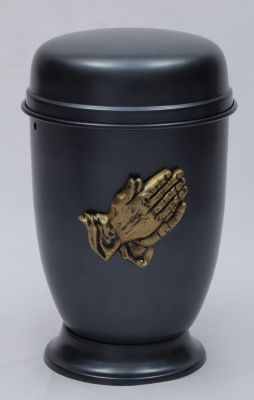 IRON URN
ITEM NO. 7208
DESCRIPTION:- IRON CREMATIAN CHEAP URN
SIZE:-  30 CMS.
CAPACITY:-2.50 ML
FINISH:-   ROYAL BLUE GLOSSY PRAYING HAND BRASS ANTIQUE
PRICE:-
PACKING:- SINGLE BOX STYRO FOAM UNDER 4 PCS MASTER CARTON
Keywords: FUNERAL URN