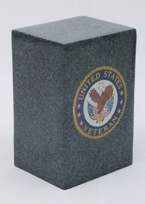 ALUMINIUM URN
ITEM NO. 7237
DESCRIPTION:- ALUMINIUM RECTANGLE URN
SIZE:-  23X13X15 CMS.
CAPACITY:-2.50 ML
FINISH:- STONE GRAY FINISH WITH US VETERAN LOGO.
PRICE:-
PACKING:- SINGLE BOX STYRO FOAM UNDER 4 PCS MASTER CARTON

Keywords: FUNERAL URN