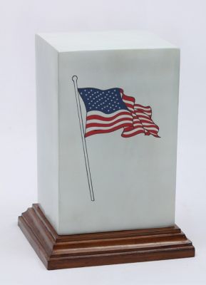 ALUMINIUM URN
ITEM NO. 7241
DESCRIPTION:- ALUMINIUM RECTANGLE URN
SIZE:-  23X13X15 CMS.
CAPACITY:-2.50 ML
FINISH:-  WHITE WITH US FLAG HOISTING NATURE WOODEN BASE.
PRICE:-
PACKING:- SINGLE BOX STYRO FOAM UNDER 4 PCS MASTER CARTON

Keywords: FUNERAL URN